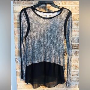 Black & White/Grey Michael Kors Top